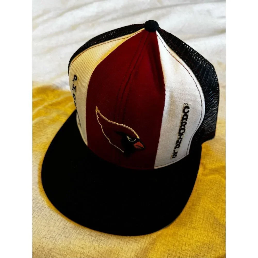 Phoenix Cardinals NFL AJD Lucky Stripes Mesh Snap Trucker Hat Cap Vintage